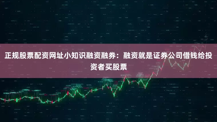正规股票配资网址小知识融资融券：融资就是证券公司借钱给投资者买股票